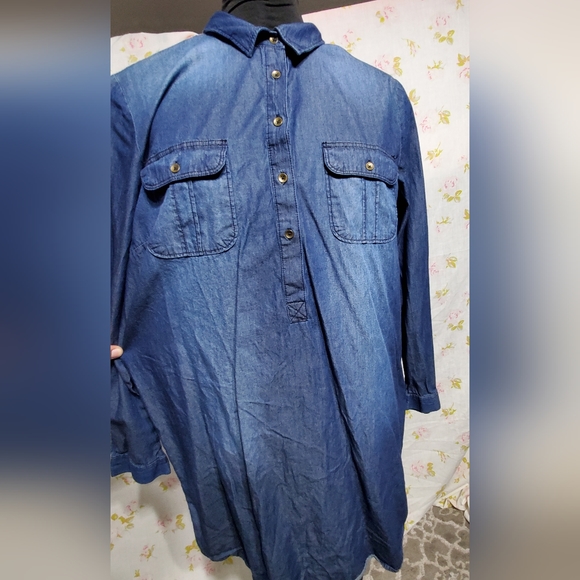 Blue, Buttoned Up Dress! - Picture 2 of 2